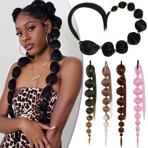 Bubble braids ponytail - braids,